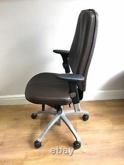 Brown Leather Rh400 Elegance Fully Ergonomic Office Task Chairs