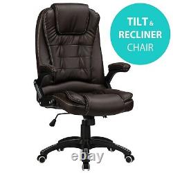 Brown Office Chair Recliner Executive Home Swivel PC Computer Desk Chair RayGar