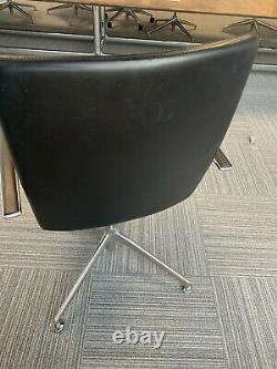 Brunner Black Leather Swivel Office Chairs (K/A 0121)