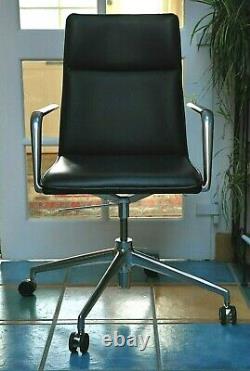 Brunner Office Chair Black Leather 2016 Swivel Finasoft 6722/a Collect Le8 Vgc