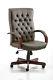 Chesterfield Leather Faced Traditional Antique Style Executive Office Chair