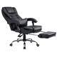 Ctf High Back Recline Faux Leather Relaxing Swivel Executive Chair With Footrest