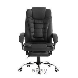 CTF High Back Recline Faux Leather Relaxing Swivel Executive Chair with Footrest
