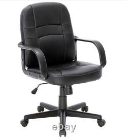 Calypso Black Faux Leather Compact Executive Managers Computer Office Chair