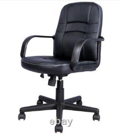 Calypso Black Faux Leather Compact Executive Managers Computer Office Chair