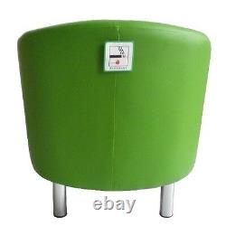 Camden Leather Tub Chair Armchair Dining Room Office Reception Green