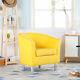 Camden Leather Tub Chair Armchair Dining Room Office Reception Yellow