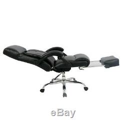 Chair Office Computer Leather Swivel Desk ExecutiveRacingBlackRecliningErgonomic
