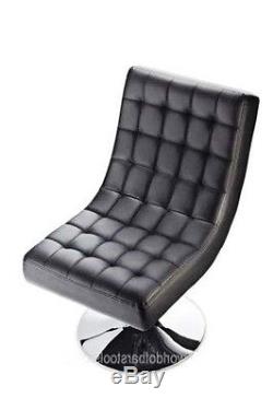 Chair Vintage Leather Modern Swivel Retro Montana Lounge Black Lobby Seat New
