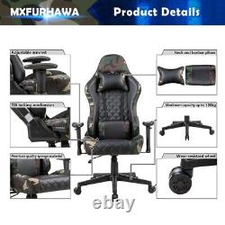 Chair for Gaming, Office and other Uses. Lumber Support. Headrest. Adjustable