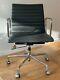 Charles Eames Ea117 Black/chrome Deluxe Leather Office Style Chair
