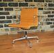 Charles Eames Light Tan Hide Ea 107 Ribbed Leather Chair / Vitra