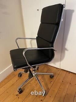 Charles Eames Replica Black Leather High Back Office Chair