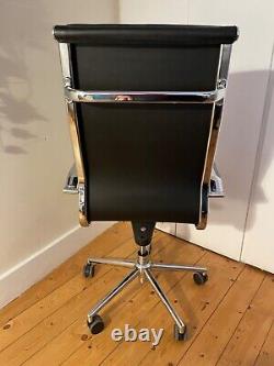Charles Eames Replica Black Leather High Back Office Chair