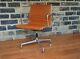 Charles Eames Tan Hide Ea 107 Ribbed Leather Chair / Vitra Original