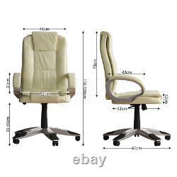 Charlton Executive Office Chair Home, Leather, Cream
