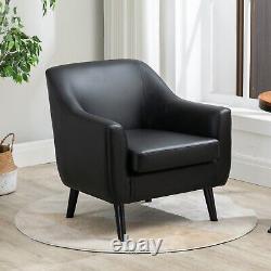 Cheshire Leather Tub Chair Armchair Dining Room Office Reception Black