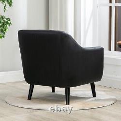 Cheshire Leather Tub Chair Armchair Dining Room Office Reception Black
