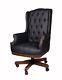 Chesterfield Antique Style Captains Managers Office Desk Leather Computer Chair