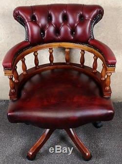 Chesterfield Captains Leather Office Desk Chair