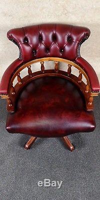 Chesterfield Captains Leather Office Desk Chair