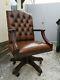 Chesterfield Captains Style Leather Office Chair