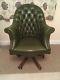 Chesterfield Directors Swivel Office Chair Green