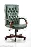 Chesterfield Executive Leather Chair With Arms Burgundy, Cream, Green Or Brown