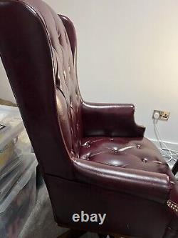 Chesterfield Executive Managers Office Desk PU Leather Computer Chair Furniture