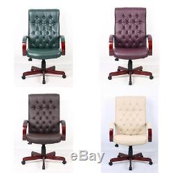 Chesterfield Traditional Leather Office Chair FREE DELIVERY