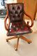 Chesterfield Captain / Office Chair Oxblood Red Leather