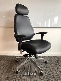 Chiro Plus Ultimate Black Leather Office Chair