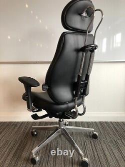 Chiro Plus Ultimate Black Leather Office Chair