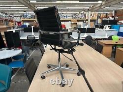 Chrome & Faux Leather Executive Swivel Office Chair, More Furniture In Stock