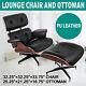 Classic Lounge Chair And Ottoman Pu Leather Office Mid-century Design Bedroom