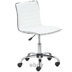 Comfy Computer Desk Office Chair Swivel Lift Chair PU Leather Padded Seat Armles