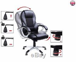 Computer Desk Armchair Chair High Back Leather Orthopedic Executive Swivel 2017