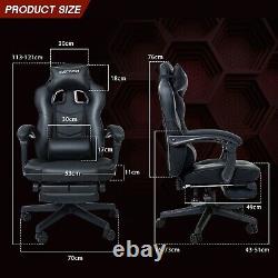Computer Gaming Chair Ergonomic Executive Office Seat Massage Footrest Recliner