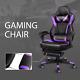 Computer Gaming Chair Ergonomic Office Massage Chair Footrest Recliner Purple Uk