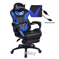Computer Gaming Chair Racing Leather Sport Office Desk Seat Recliner Footrest
