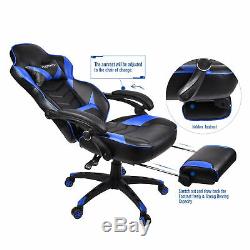 Computer Gaming Executive Chair Office PU Leather Recliner Swivel Sport Footrest