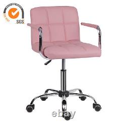 Computer Office Chair Swivel PU Faux Leather Adjustable Armchair Padded Seat New