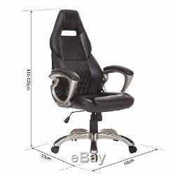 Computer Office Racing Chair Faux Leather PU Chair Swivel Furniture