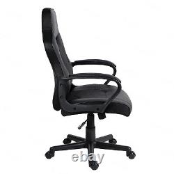 Computer PC Desk Chair Gaming Chair Racing Office PU Chair Swivel Chair Black UK