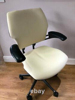 Cream Leather Humanscale Freedom Ergonomic Office Task Chair Free Uk Del