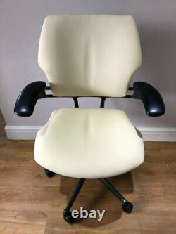 Cream Leather Humanscale Freedom Ergonomic Office Task Chair Free Uk Del