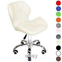 Cushioned Computer Desk Office Chair Chrome Legs Lift Swivel by Charles Jacobs