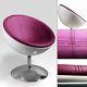 Designer Shell Chair White-plum Retro Lounge Design, Bowl Armchair, Stool