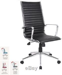 Dams Bari Faced Leather Executive Chair In Black