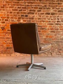 De Sede DS 35 Leather Swivel Desk Chair Office Chair Switzerland Circa 1960